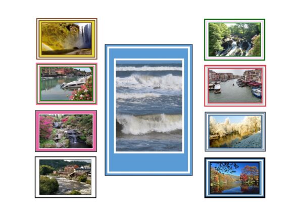 Seascapes, Waterfalls & Waterways Photo Greetings Cards - A6 Size - Pack of 5