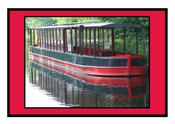 Canal Boat Reflections Photo Greetings Card