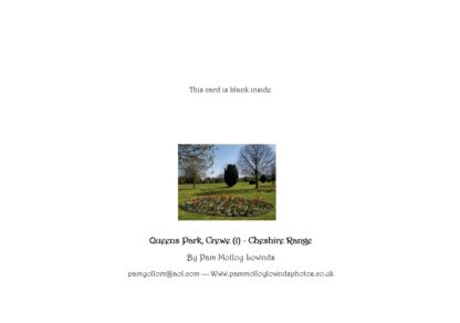 Queens Park (1) Crewe Photo Greetings Card - Image 3