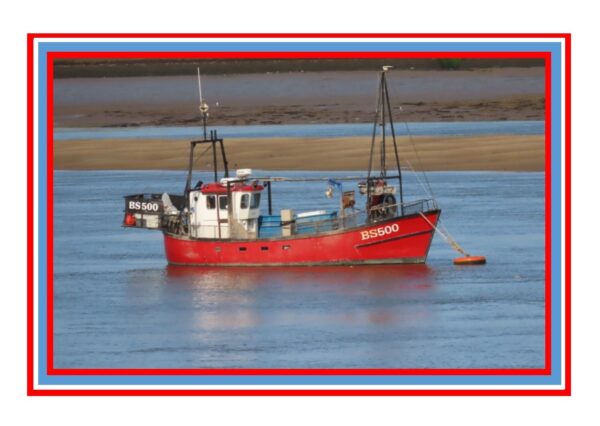 Red Boat Photo Greetings Card