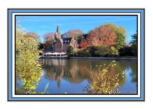 The Minnewater (Lake of Love), Brugge, Belgium Photo Greetings Card